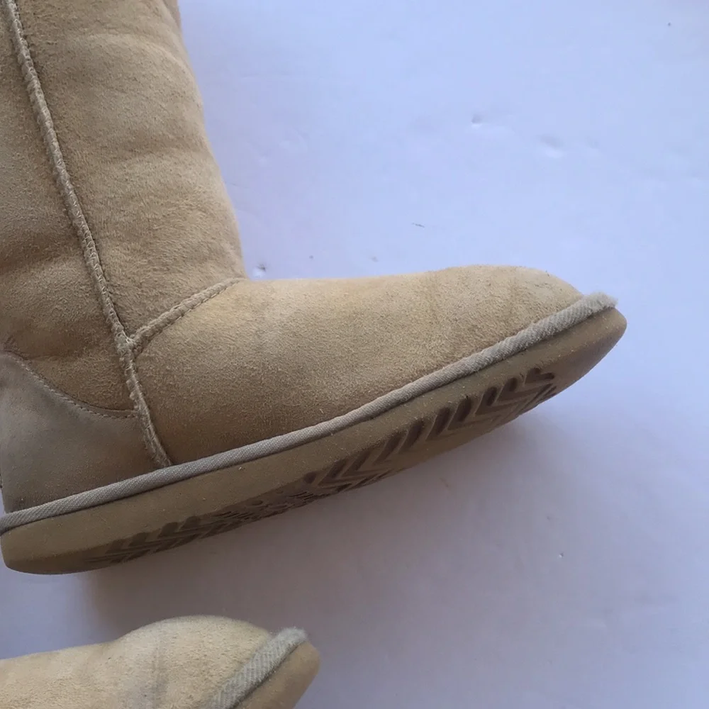 UGG Classic Tall Suede Sherpa Rare Vintage Y2k Sand 6 High Warm Boots Knee Cute